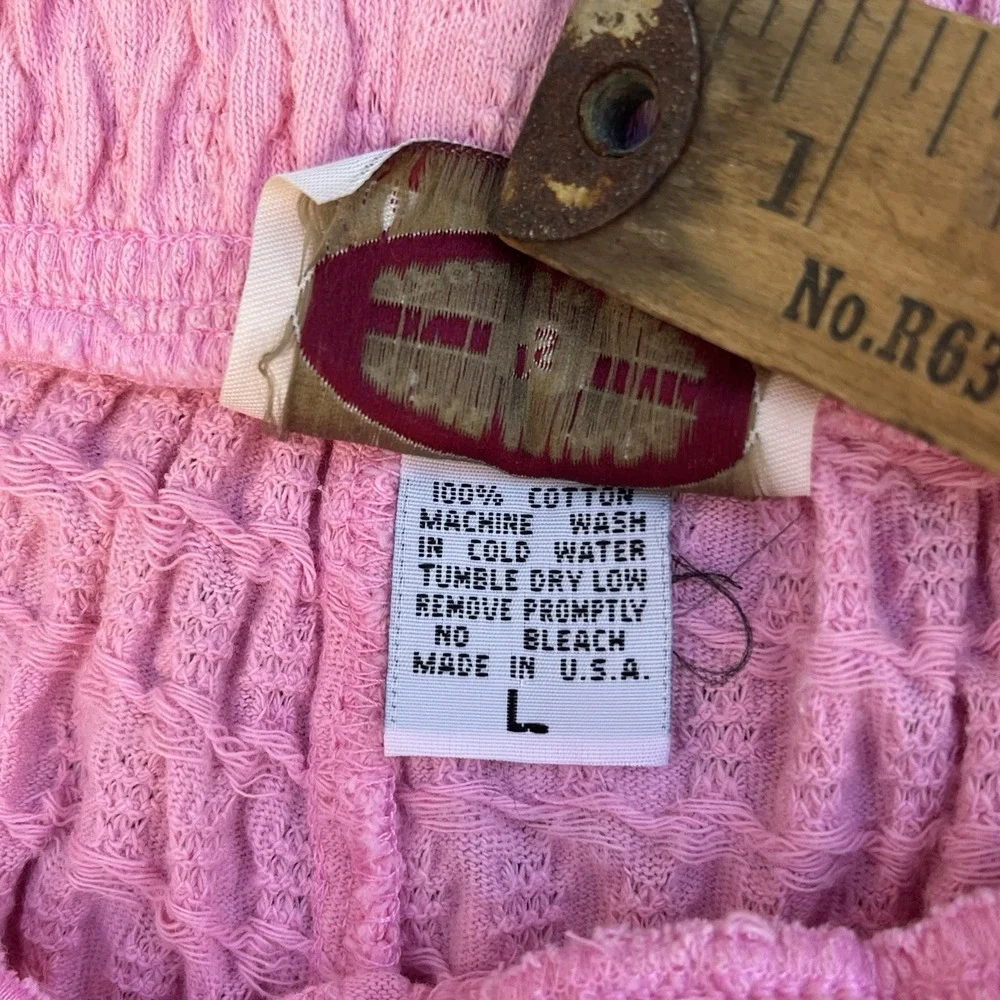 Vintage Time Square Sportswear Pink Shorts Y2K Textured Womens Large - Picture 3 of 9